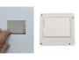 Maniglia Incasso Rettangolare Porta Scorrevole/Battente Atomo nottolino chiusura a Toppa mm.122x113 da Verniciare | Saletta